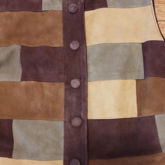 Sezane Suede Tara Jacket Vest Patchwork 38 6 FLAWS - Picture 4 of 8